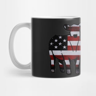 American Flag Cow Silhouette  - NOT FOR RESALE WITHOUT PERMISSION Mug